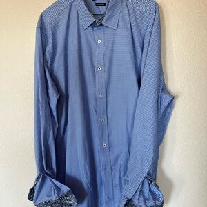 Classic Blue Checkered Men's Shirt